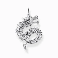 Women THOMAS SABO Pendants|925 Silver-Silver blackened dragon pendant