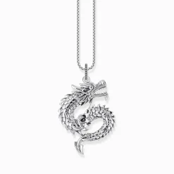 Women THOMAS SABO Pendants|925 Silver-Silver blackened dragon pendant