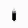Women THOMAS SABO Pendants|Pendants-Silver blackened pendant with hexagon-cut black onyx