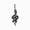 Women THOMAS SABO Pendants|Pendants-Silver blackened snake pendant with black zirconia