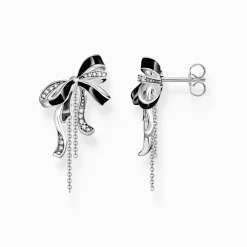 Women THOMAS SABO Earrings|925 Silver-Silver bow stud earrings Lovely Romance