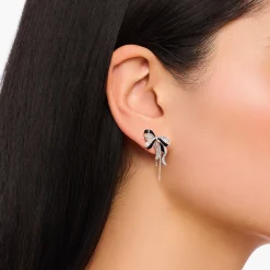 Women THOMAS SABO Earrings|925 Silver-Silver bow stud earrings Lovely Romance