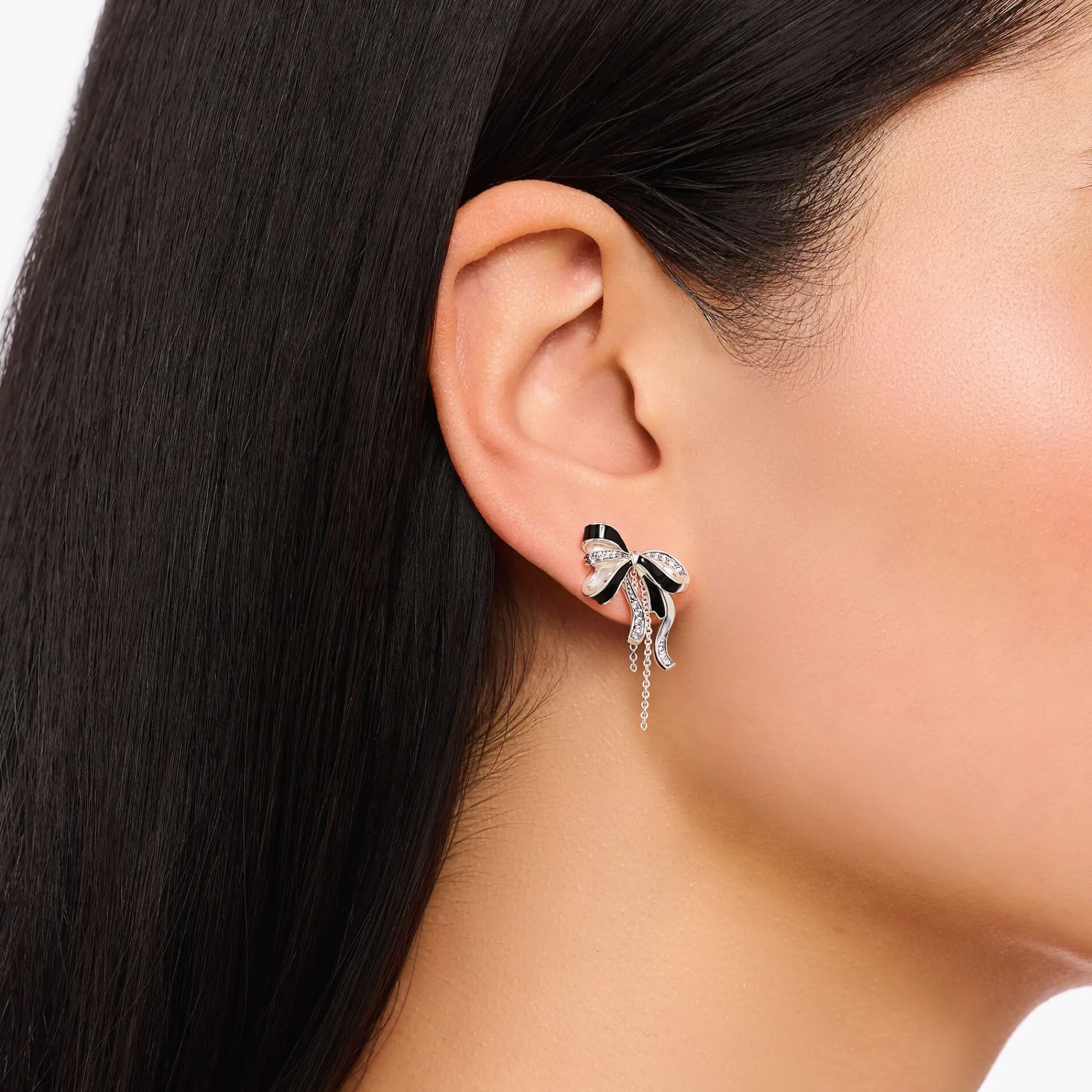 Women THOMAS SABO Earrings|925 Silver-Silver bow stud earrings Lovely Romance