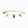 Women THOMAS SABO Bracelets|925 Silver-Silver bracelet with 5 colourful goldbears