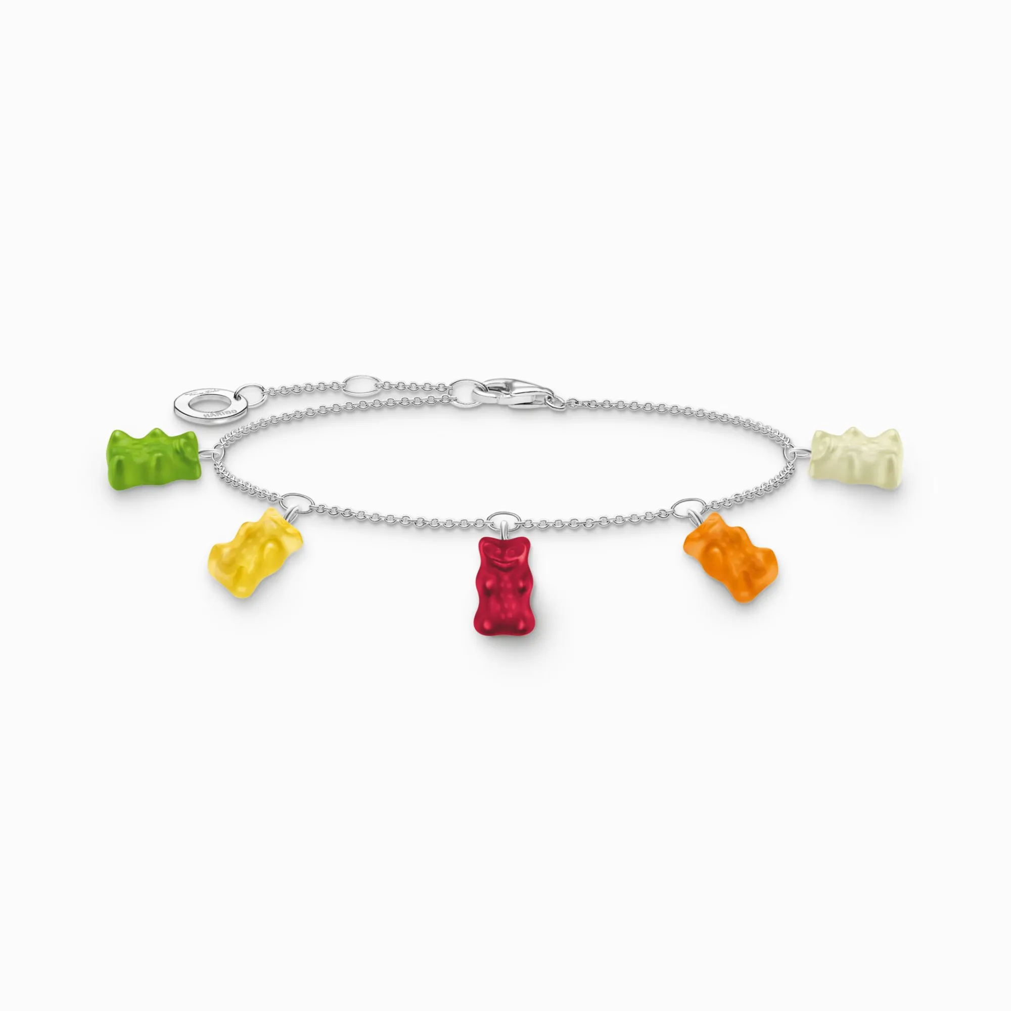 Women THOMAS SABO Bracelets|925 Silver-Silver bracelet with 5 colourful goldbears