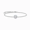 Women THOMAS SABO Bracelets|925 Silver-Silver bracelet with halo pendant and white zirconia