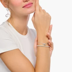 Women THOMAS SABO Bracelets|925 Silver-Silver bracelet with intertwined hearts pendant