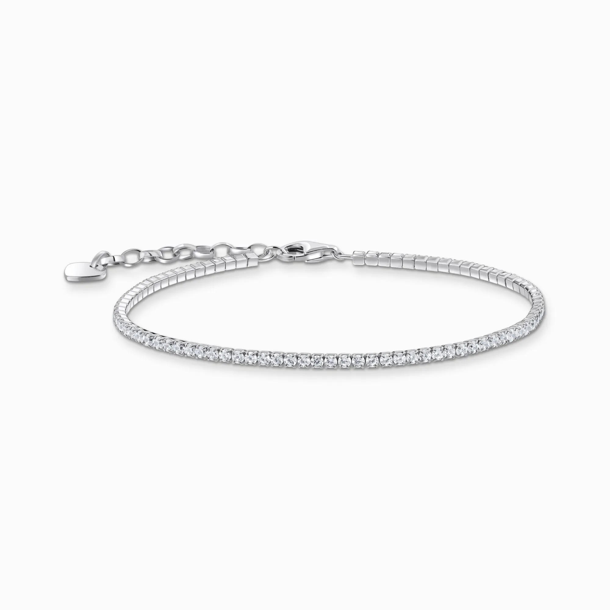 Women THOMAS SABO Bracelets|925 Silver-Silver bracelet with small, white zirconia stones