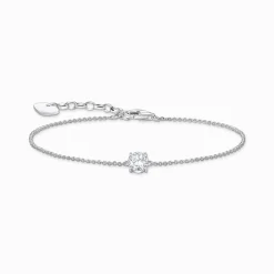Women THOMAS SABO Bracelets|925 Silver-Silver bracelet with white zirconia pendant