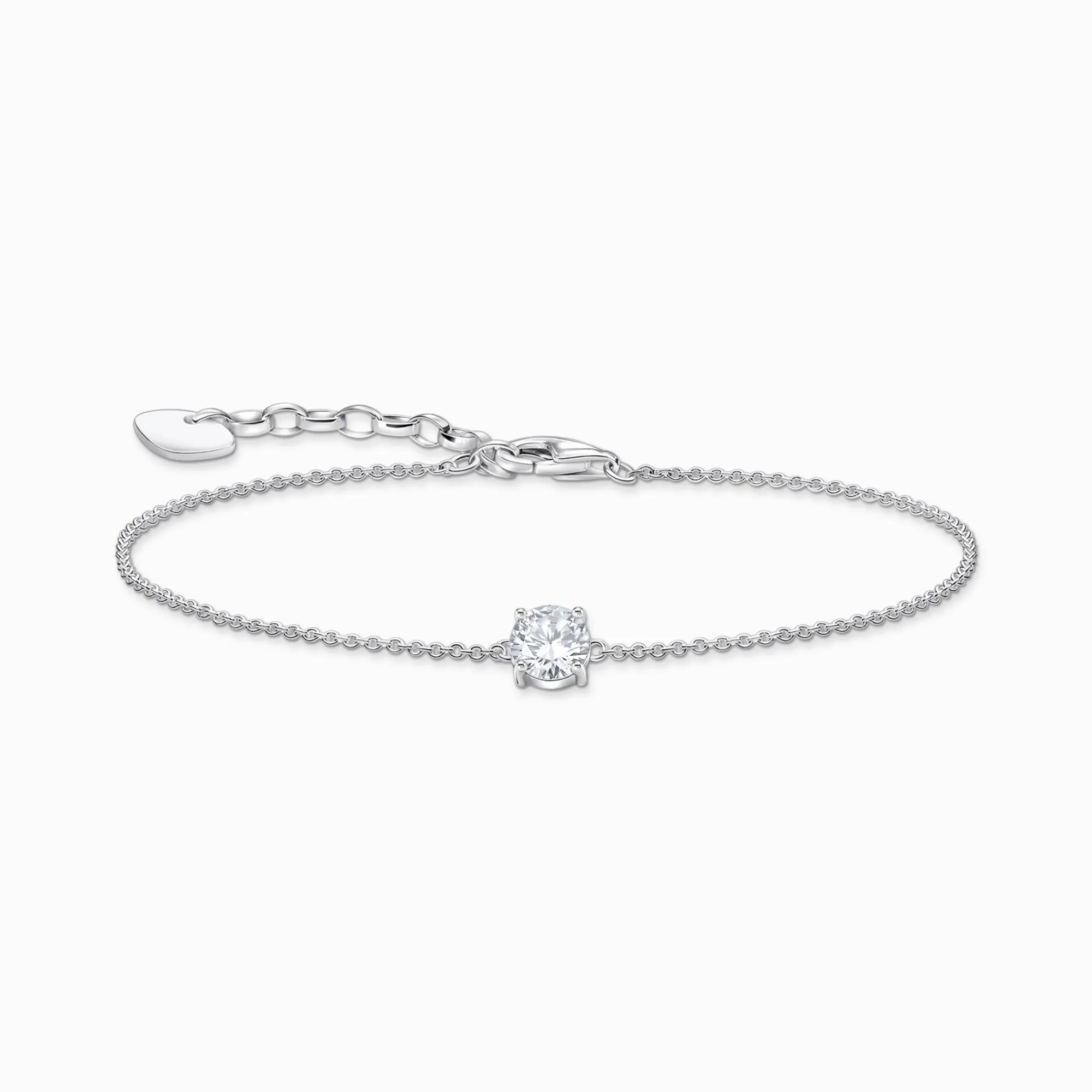 Women THOMAS SABO Bracelets|925 Silver-Silver bracelet with white zirconia pendant