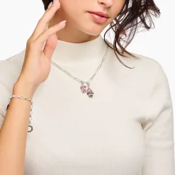 Women THOMAS SABO Charms|Charms-Silver candy canes charm pendant
