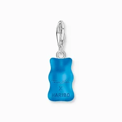 Women THOMAS SABO Charms|Charms-Silver charm pendant goldbears in blue