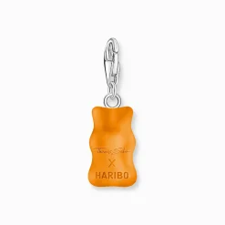 Women THOMAS SABO Charms|Charms-Silver charm pendant goldbears in orange