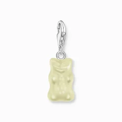 Women THOMAS SABO Charms|Charms-Silver charm pendant goldbears in white