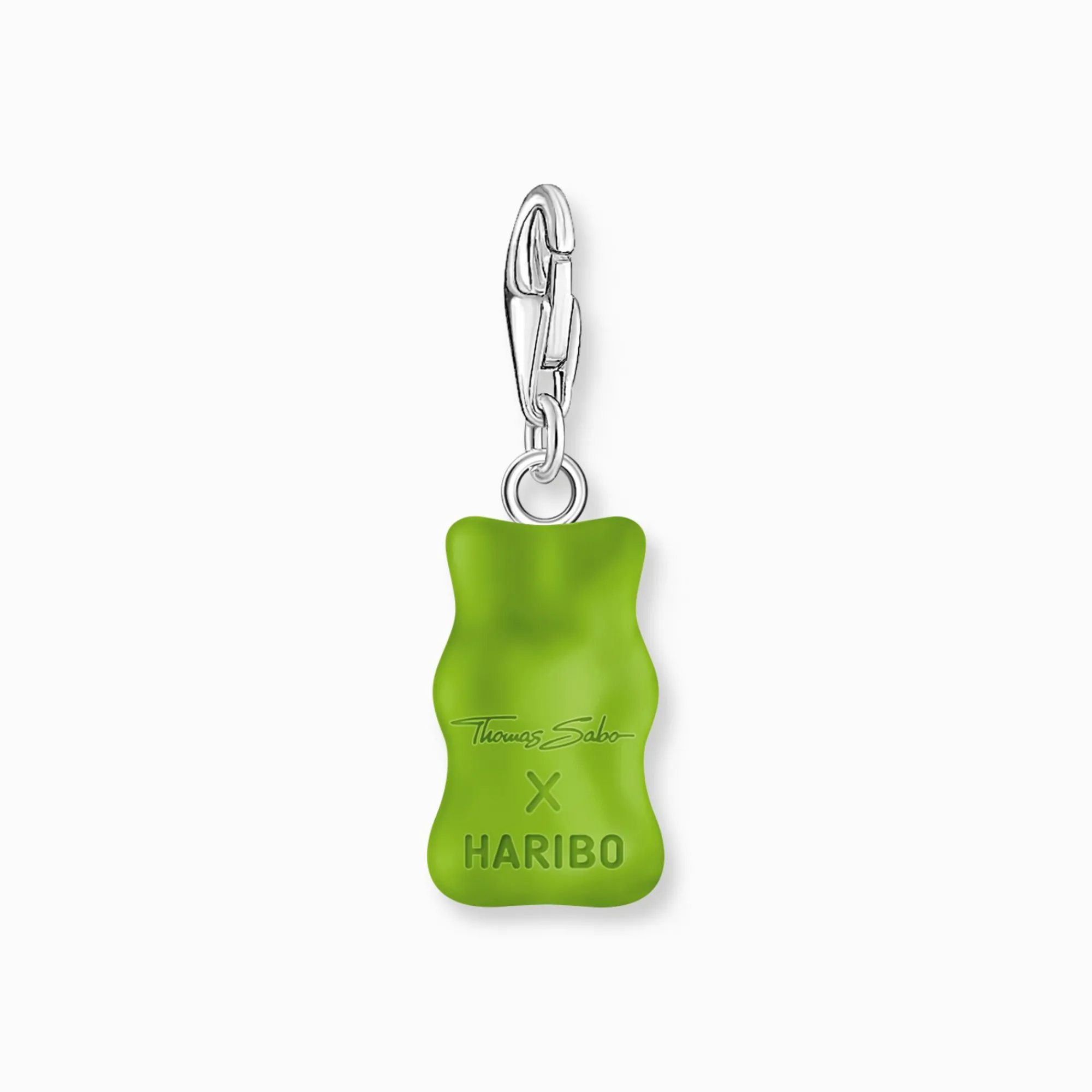 Women THOMAS SABO Charms|Charms-Silver charm pendant goldbears in green