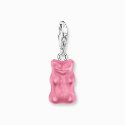 Women THOMAS SABO Charms|Charms-Silver charm pendant Goldbears in pink