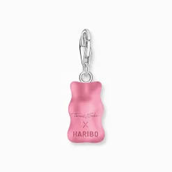 Women THOMAS SABO Charms|Charms-Silver charm pendant Goldbears in pink