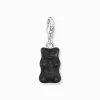 Women THOMAS SABO Charms|Charms-Silver charm pendant Goldbears in black
