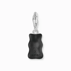 Women THOMAS SABO Charms|Charms-Silver charm pendant Goldbears in black