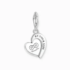 Women THOMAS SABO Charms|Charms-Silver charm pendant in heart-shape with engraving