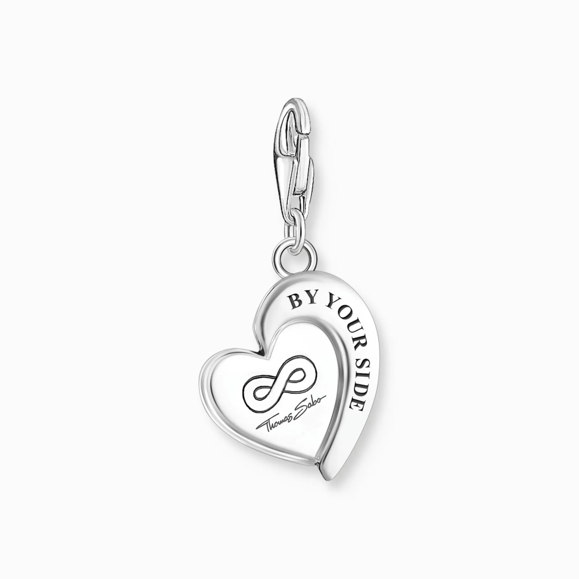 Women THOMAS SABO Charms|Charms-Silver charm pendant in heart-shape with engraving
