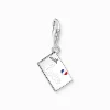 Women THOMAS SABO Charms|Charms-Silver charm pendant in stamp design with Eiffel Tower
