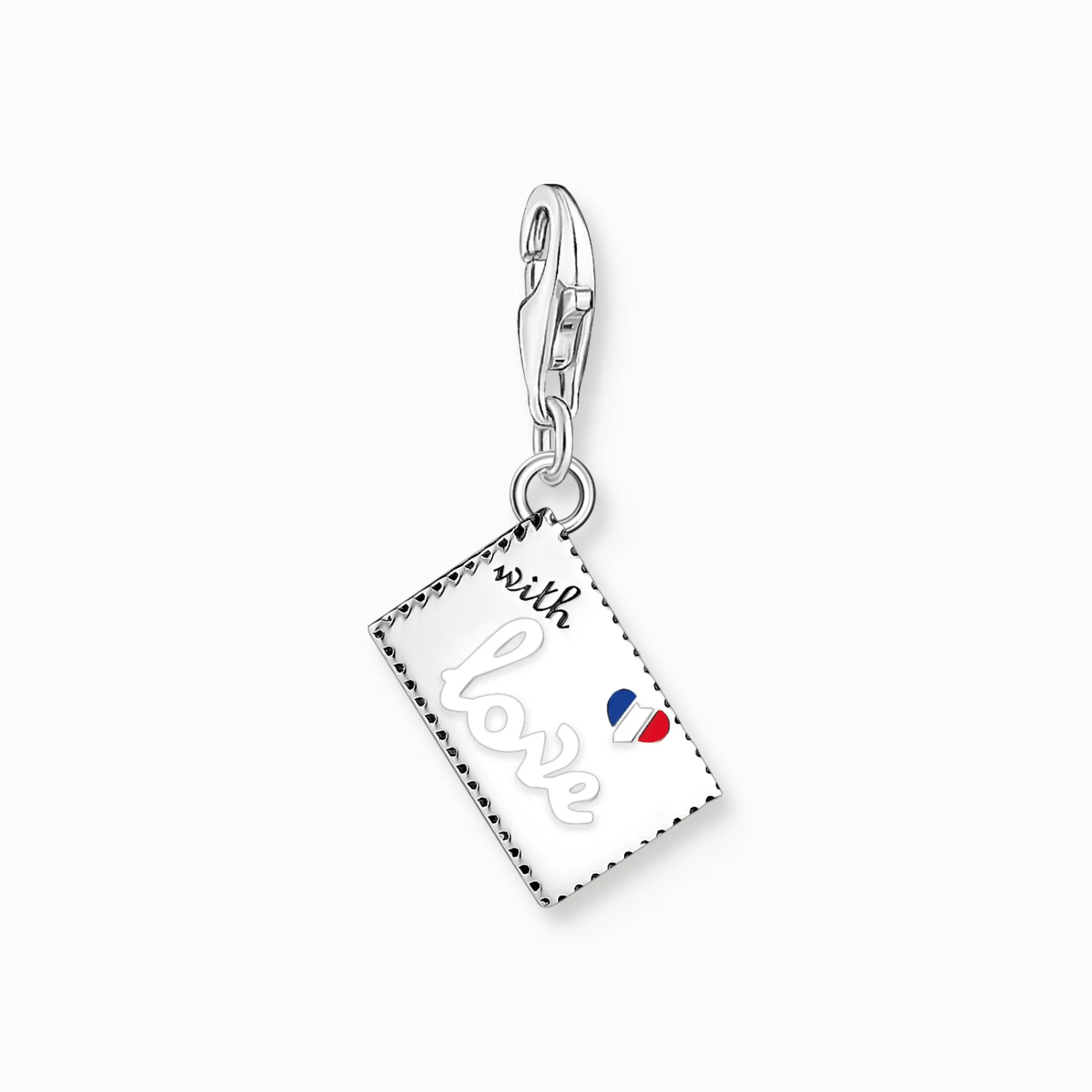 Women THOMAS SABO Charms|Charms-Silver charm pendant in stamp design with Eiffel Tower