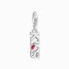 Women THOMAS SABO Charms|Charms-Silver charm pendant KISS with white zirconia