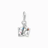 Women THOMAS SABO Charms|Charms-Silver charm pendant letter with stones and engraving