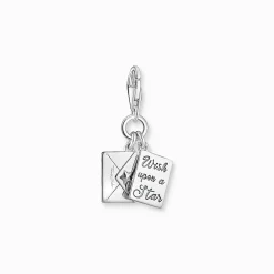 Women THOMAS SABO Charms|Charms-Silver charm pendant letter with stones and engraving
