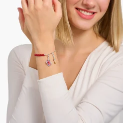 Women THOMAS SABO Charms|Charms-Silver charm pendant LONDON national flag Union Jack