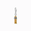 Women THOMAS SABO Charms|Charms-Silver charm pendant LONDON Big Ben with cold enamel