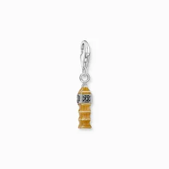 Women THOMAS SABO Charms|Charms-Silver charm pendant LONDON Big Ben with cold enamel