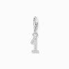 Women THOMAS SABO Charms|Charms-Silver charm pendant number 1 with zirconia