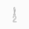 Women THOMAS SABO Charms|Charms-Silver charm pendant number 2 with zirconia