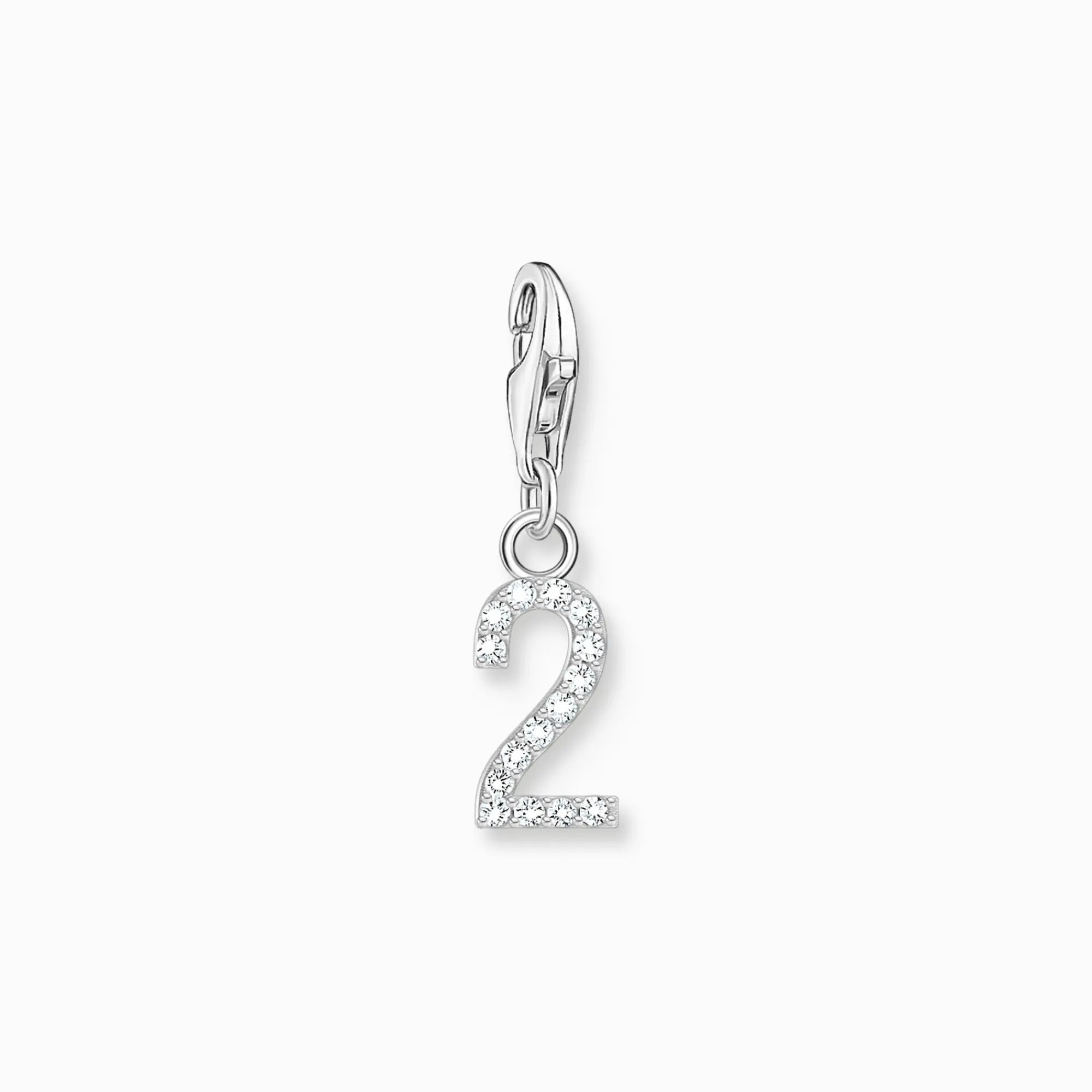 Women THOMAS SABO Charms|Charms-Silver charm pendant number 2 with zirconia