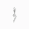Women THOMAS SABO Charms|Charms-Silver charm pendant number 7 with zirconia