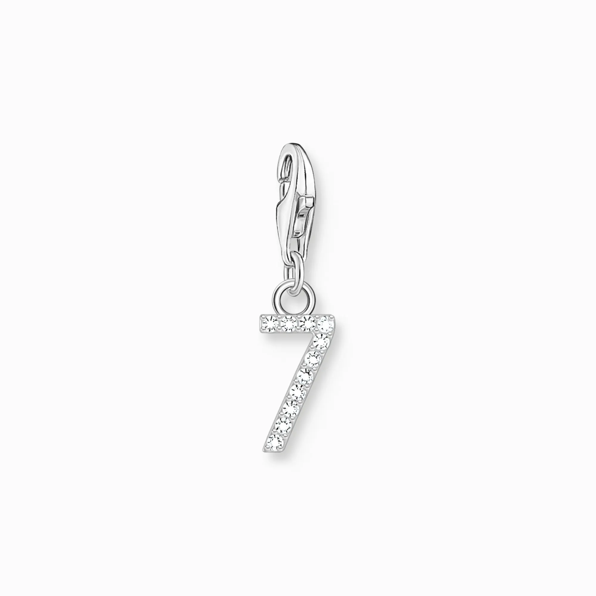 Women THOMAS SABO Charms|Charms-Silver charm pendant number 7 with zirconia