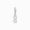 Women THOMAS SABO Charms|Charms-Silver charm pendant number 8 with zirconia