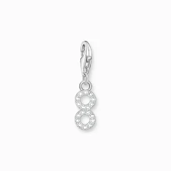 Women THOMAS SABO Charms|Charms-Silver charm pendant number 8 with zirconia