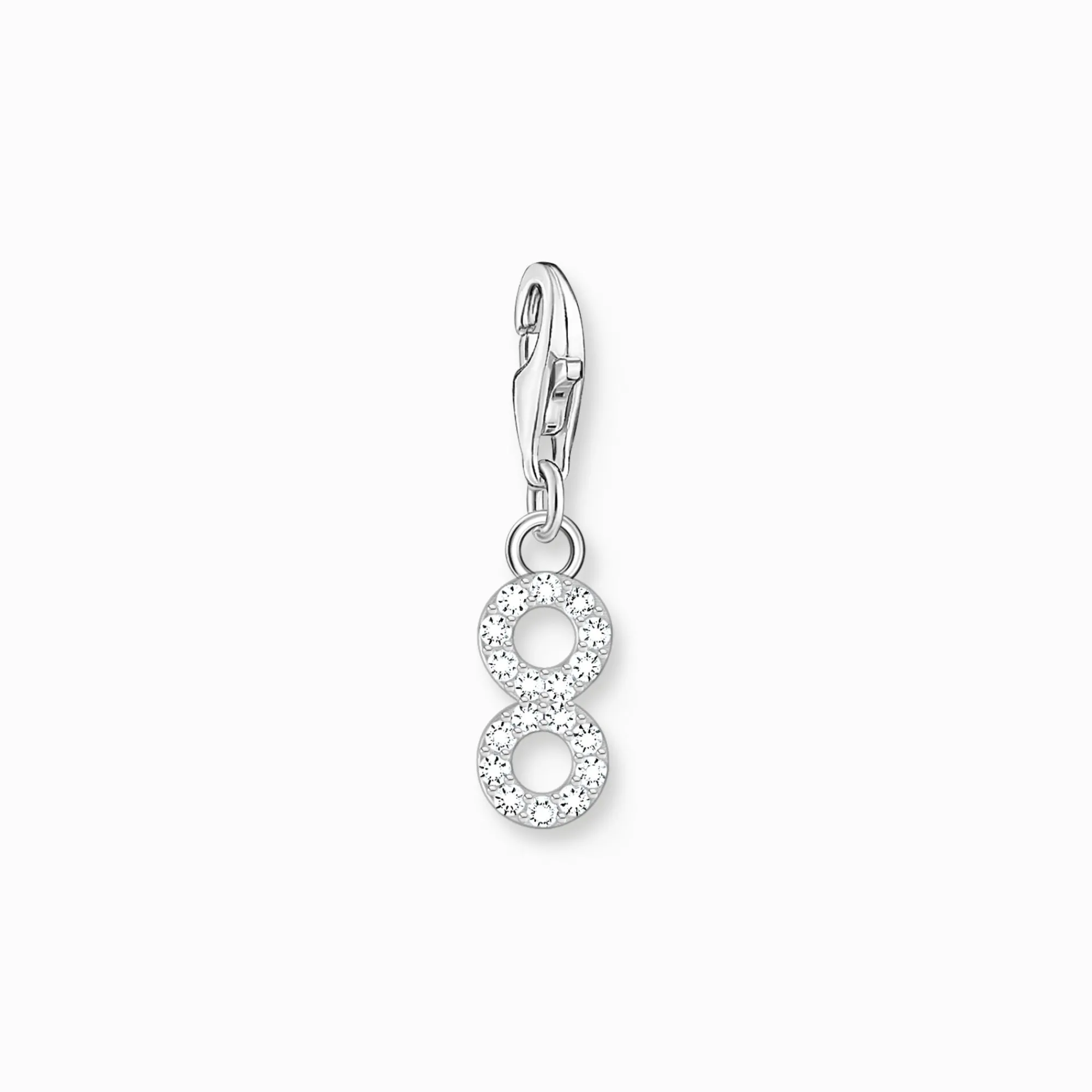 Women THOMAS SABO Charms|Charms-Silver charm pendant number 8 with zirconia