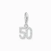 Women THOMAS SABO Charms|Charms-Silver charm pendant number 50 with zirconia