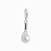 Women THOMAS SABO Charms|Charms-Silver charm pendant tennis racket with freshwater pearl