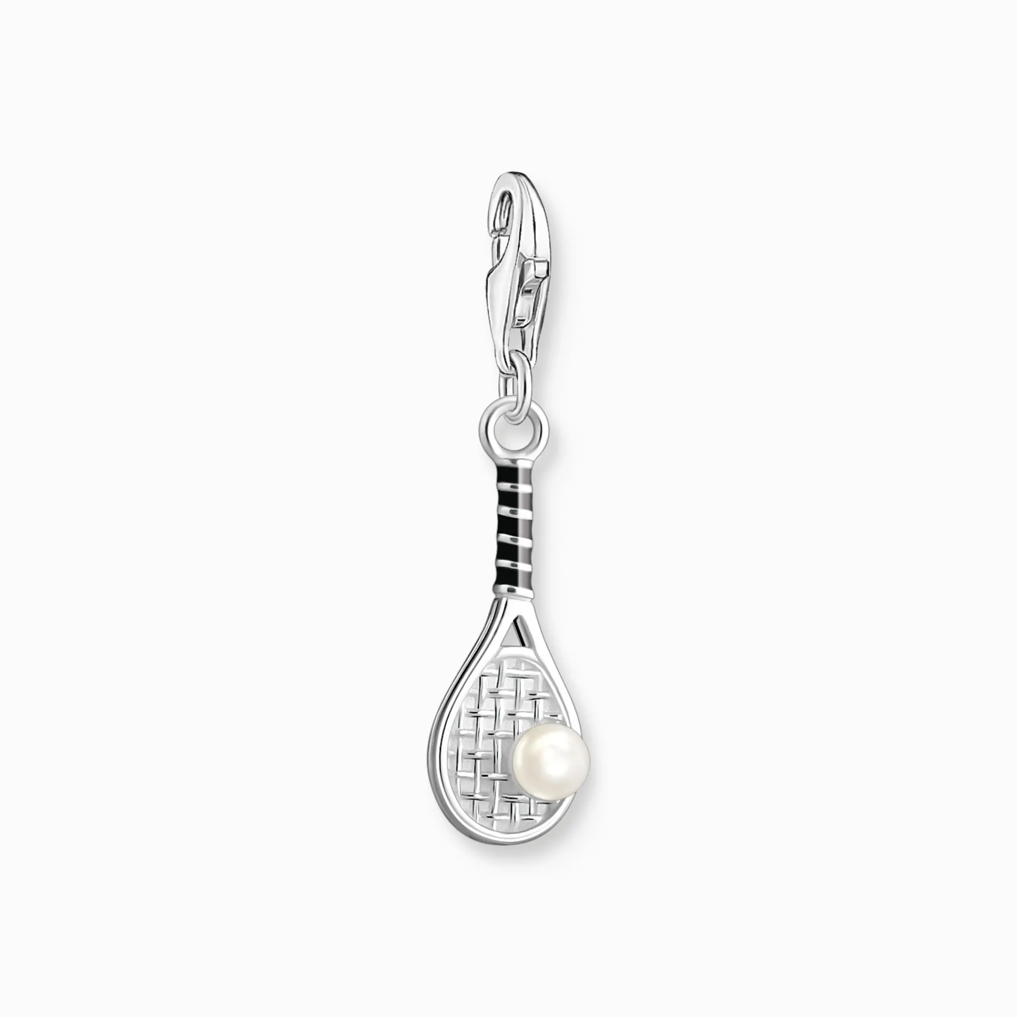 Women THOMAS SABO Charms|Charms-Silver charm pendant tennis racket with freshwater pearl
