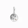 Women THOMAS SABO Charms|Charms-Silver charm pendant with igloo motif, engraving and stones