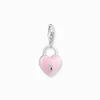 Women THOMAS SABO Charms|Charms-Silver charm pendant with three-dimensional heart