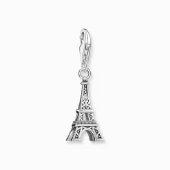 Women THOMAS SABO Charms|Charms-Silver charm pendant with Eiffel Tower and white zirconia