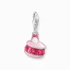 Women THOMAS SABO Charms|Charms-Silver charm pendant with pink raspberry macaron