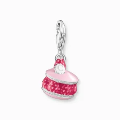 Women THOMAS SABO Charms|Charms-Silver charm pendant with pink raspberry macaron