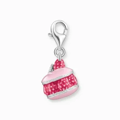 Women THOMAS SABO Charms|Charms-Silver charm pendant with pink raspberry macaron